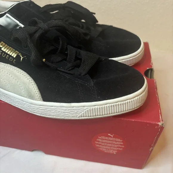Puma Men's Suede Classic Sneaker, Size 12 M, Black - Picture 7 of 16